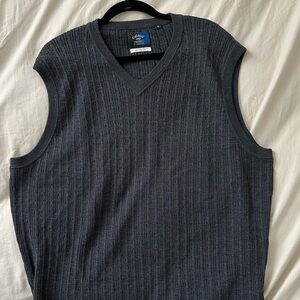 VINTAGE NORDSTROM Classic Merino Wool Sweater Vest Knit Vest Men's Size XL
